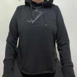 Gymshark  black open back hoodie size medium